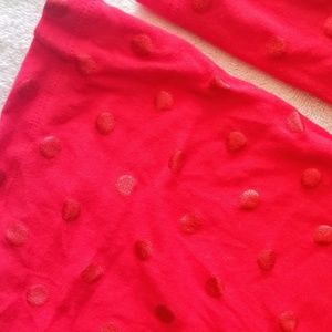 Long sleeve bright red with poka dots